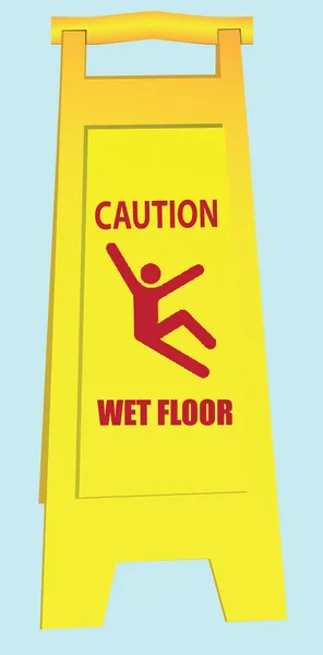 Wet Floor - Cuidado — Vetor de Stock