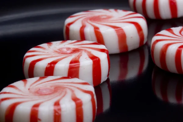 Red Striped Peppermints — Stock Photo, Image