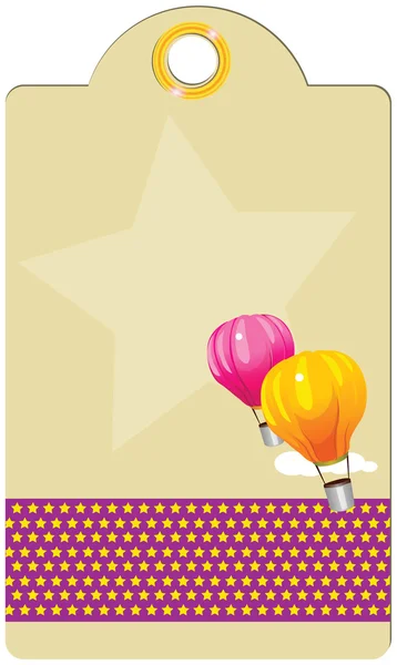 Label with a balloons — Stock Vector