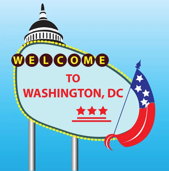 Welkom in Washington DC. — Stockvector