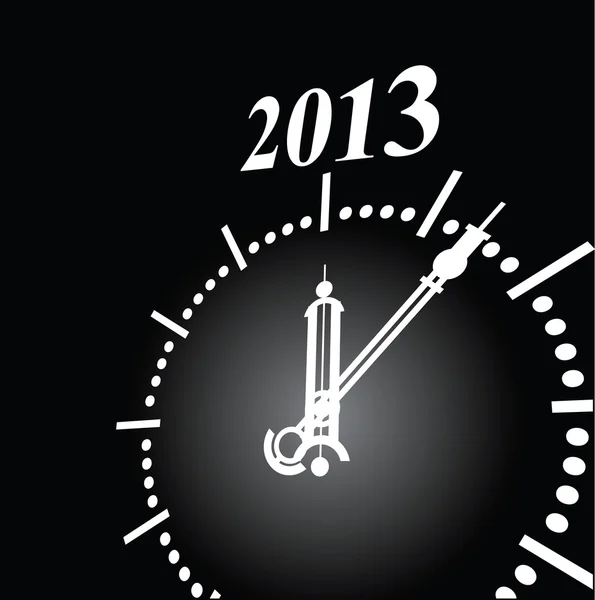 Reloj de Año Nuevo — Vector de stock
