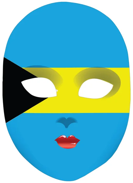 Máscara Bahamas — Vector de stock