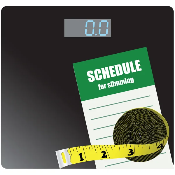 Υπενθύμιση της απώλειας του βάρους — Διανυσματικό Αρχείο