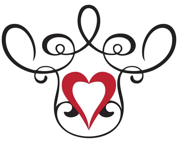 Corazón vintage — Vector de stock