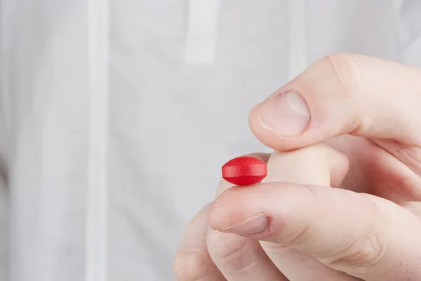 Red Tablet Stock Photo