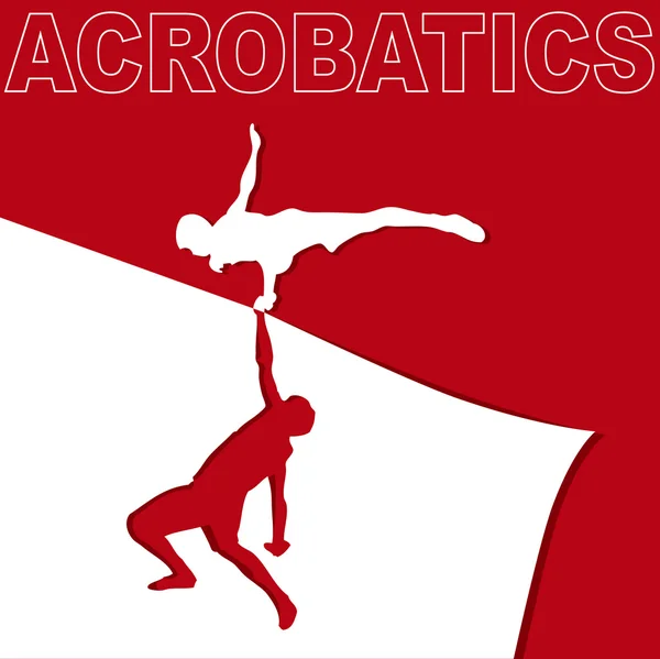 Applique on acrobatics — Stock Vector