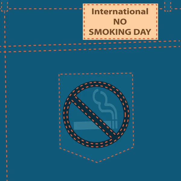 Uluslararası sigara bir gün — Stok Vektör