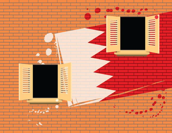 Bandera de Bahréin — Archivo Imágenes Vectoriales