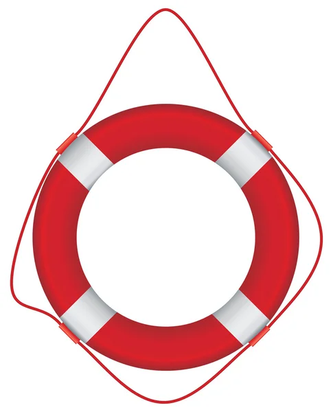 Red lifebuoy — Stock Vector