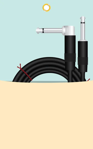 Cable del instrumento — Vector de stock