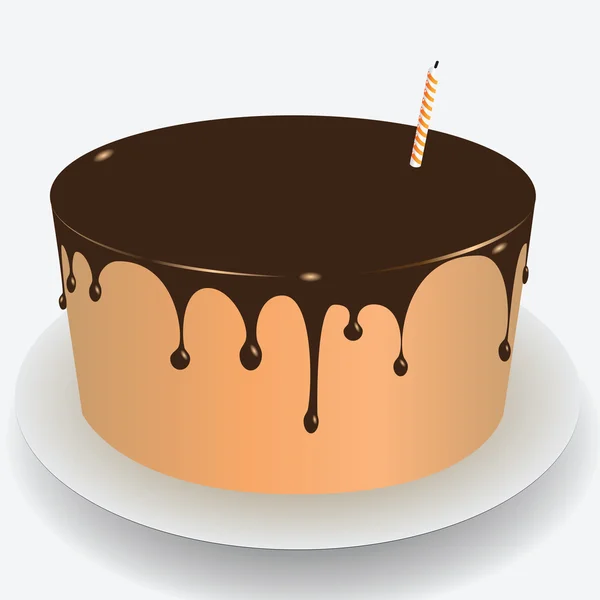 Gâteau chocolat glaçage — Image vectorielle