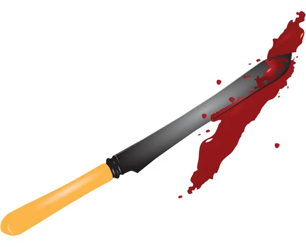 Knife in the blood — Stock Vector