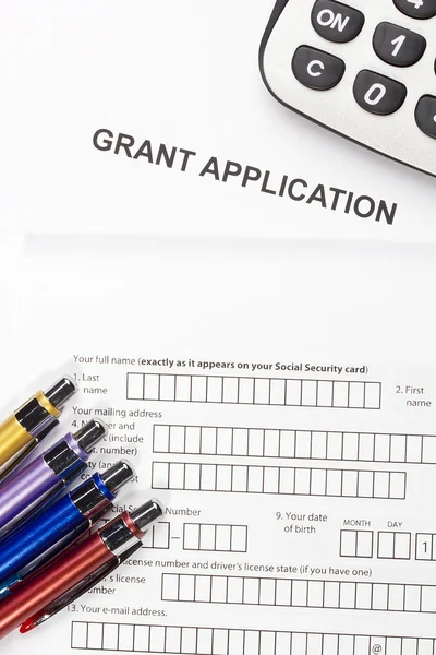 Grant Application — Stock Photo, Image