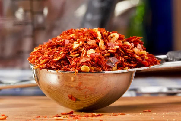 Zerkleinerte rote Paprika — Stockfoto