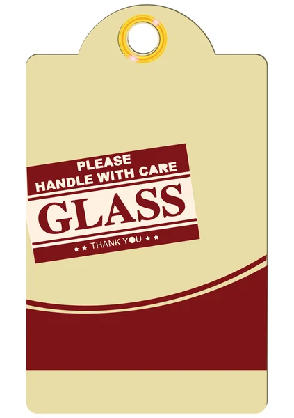 Label with the words glass — Stock Vector