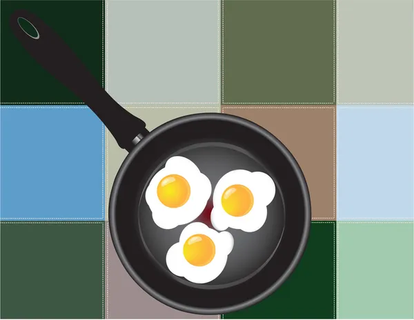 으깬 계란과 컬러 사각형 붙여넣기 — 스톡 벡터