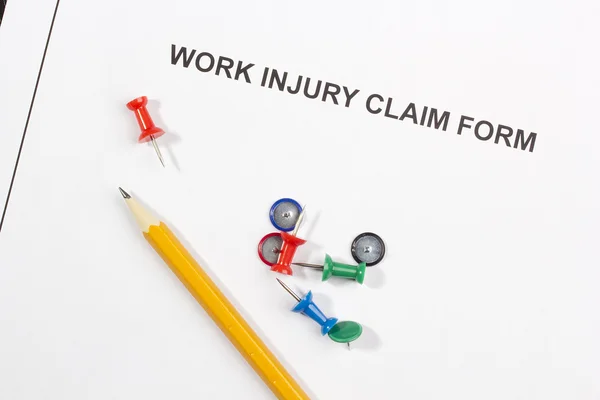 Work Injury Claim Form Stock Picture