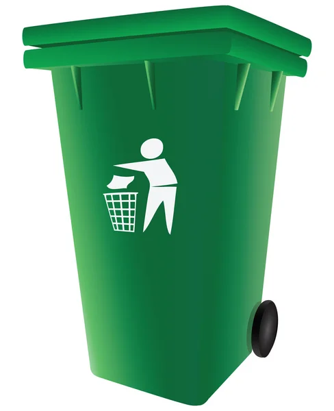 Trash garbage can — Stock Vector