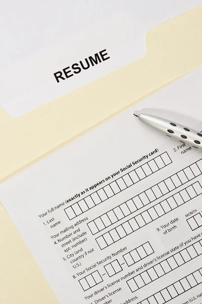 Resume Title Page — Stock Photo, Image