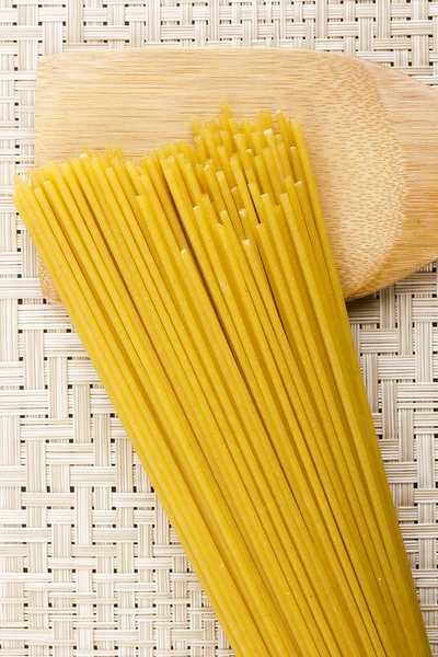 Pasta and Wooden Spoon — Stock Photo, Image