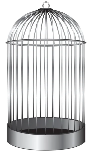 Cylindrical cage for birds — Stock Vector