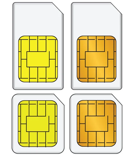 Sim カードのセット — ストックベクタ