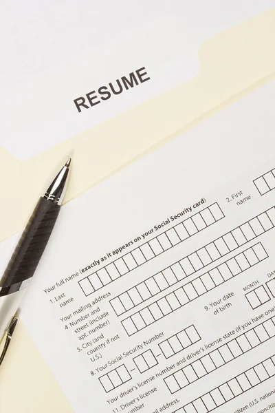 Resume Title Page — Stock Photo, Image