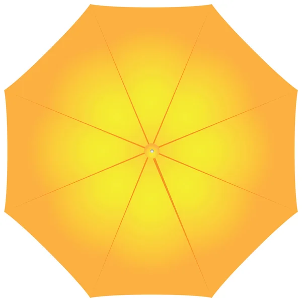 Parapluie jaune féminin — Image vectorielle