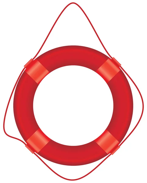 Червоний рятувальний круг — стоковий вектор