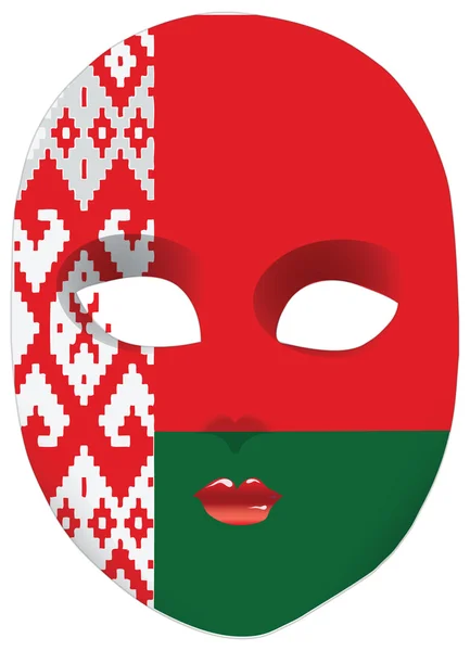 Flag Belarus mask — Stock Vector