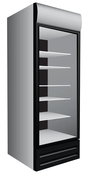Commercial refrigerator showcase — Stock Vector