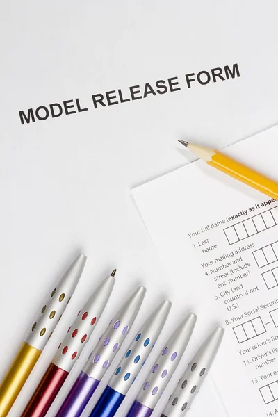 Modelo de formulário de liberação — Fotografia de Stock