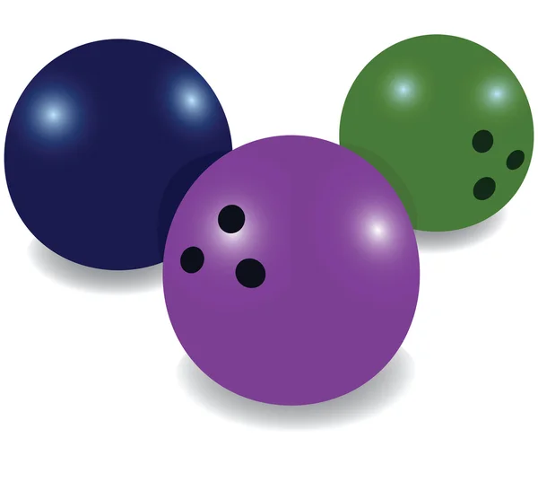 Balls for bowling — Stock Vector