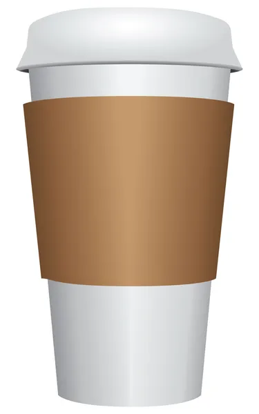 Plastic coffee cup — Stock Vector