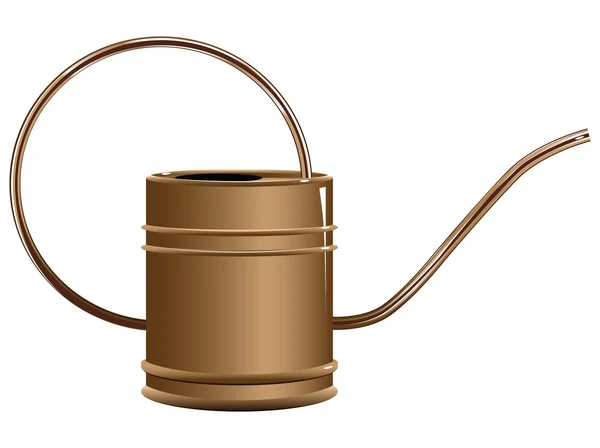 Copper watering can — Stock Vector