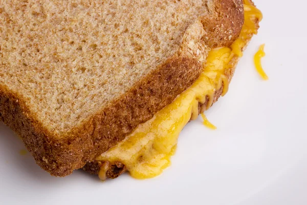 Sandwich with melted cheese — Stock Photo, Image