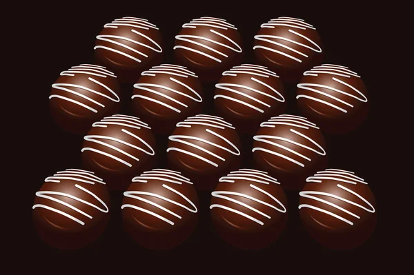 Wybór czekoladek — Wektor stockowy