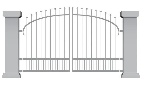 Steel gates — Stock Illustration Steel gates Vector Graphics