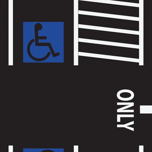 Plaza de aparcamiento para discapacitados — Vector de stock