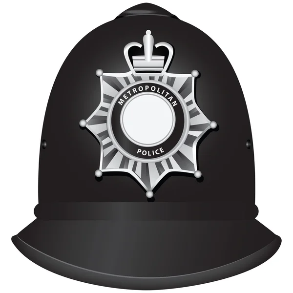 Casco de oficial de policía británico — Vector de stock