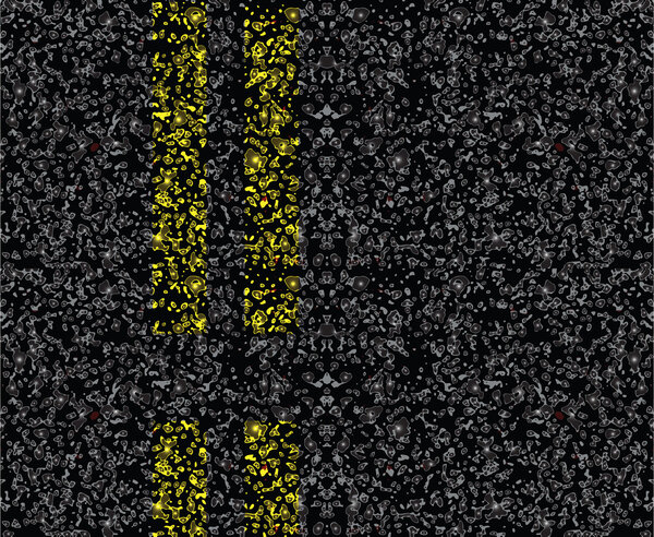 Road markings on asphalt