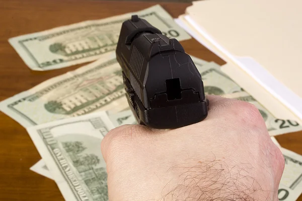 Rån på kontoret — Stockfoto