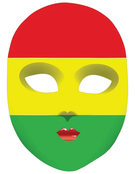 Bayrağını Bolivya maske — Stok Vektör