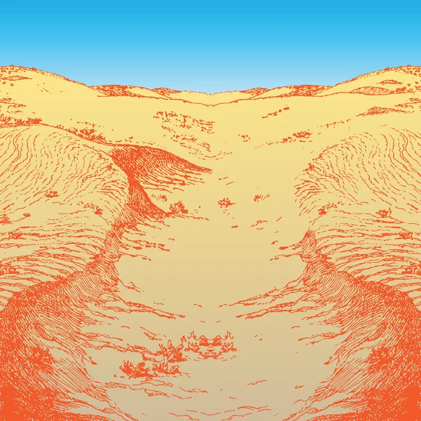 Пустеля вдень — стоковий вектор