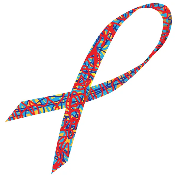 Autism Awareness Ribbon — Stock Vector