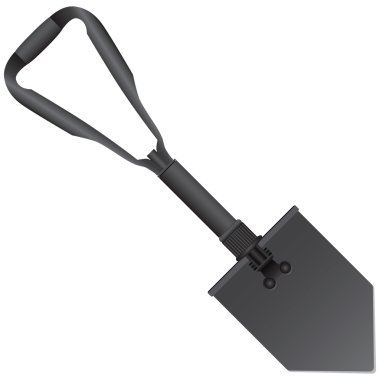 Army folding shovel clipart