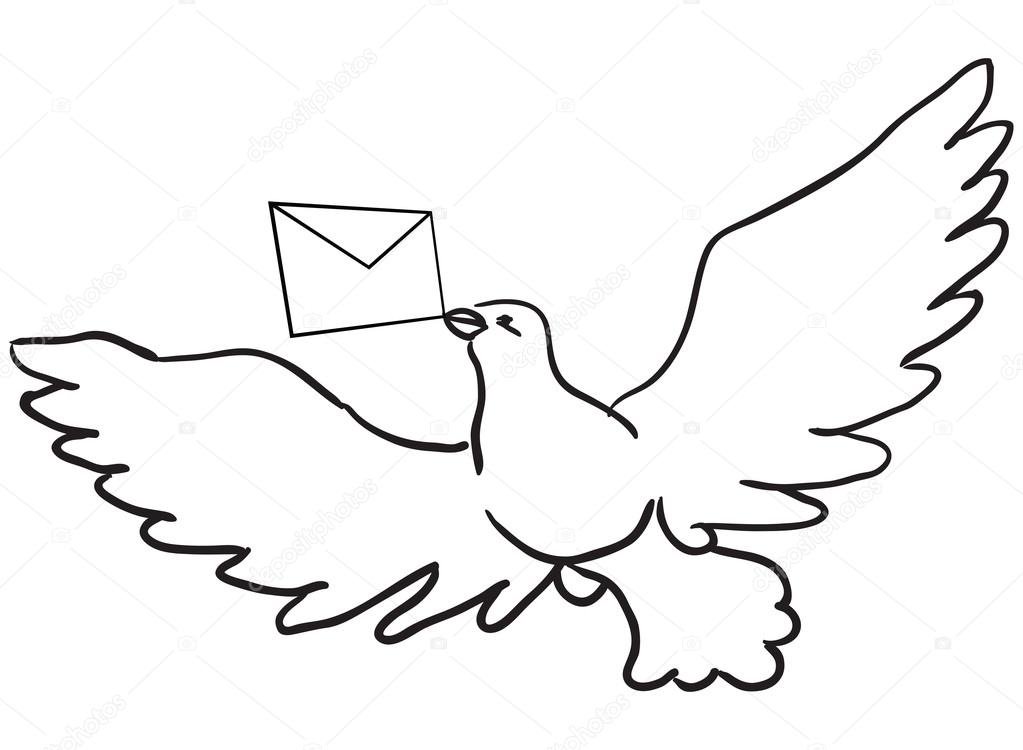 Dove with a letter