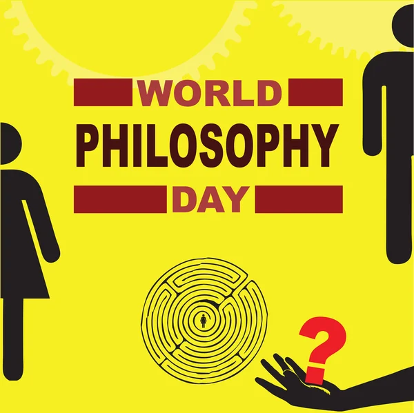 世界の哲学の日 — ストックベクタ