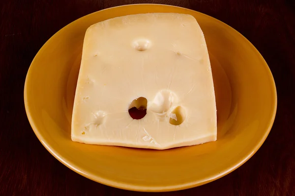 Cheese ceramic plate — Stock Photo, Image