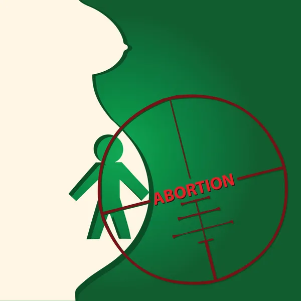 Aborto — Vector de stock